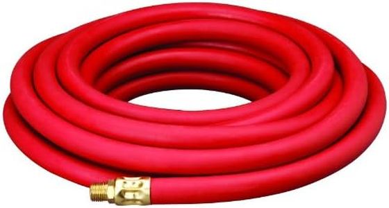 Amflo 552-25AE Red 300 PSI Rubber Air Hose 3/8 x 25' with 1/4 MNPT End Fittings