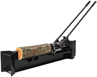 GarveeTech 12 Ton Hydraulic Log Splitter Wood Cutter, Manual Log Splitter with Horizontal Full Steel Beam & Built-in Wheel