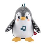 Fisher-Price Baby Tummy Time Toy Flap & Wobble Penguin, Plush with Music & Motion for Sensory Play Newborns Ages 0+ Months, HNC10