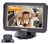 Yakry Baby Car Camera for Backseat - HD 1080P, 170° Wide Angle, Night Vision, 360° Rotation, Safe for Babies, Easy Install, Rear-Facing Car Seat Monitor for Parents, Clear View