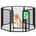 Yaheetech Dog Playpen Outdoor, Indoor Pen for Large/Medium/Small Dogs Animals Portable Playpen for RV Camping Garden Yard 8 Panels 40" Height