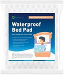 Kids Waterproof Bed Pad - Washable Underpad with Tuck in Sides - Soft Quilted Reusable Bed Wetting Protection for Potty Training Children (Toddler and Single Bed Size) - by BrightCare