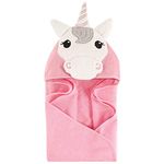 Hudson Baby Unisex Baby Cotton Animal Face Hooded Towel, Unicorn, One Size