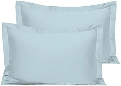 Cotton Baby Blue Oxford Percale Pillow Cases King Size 2 Pack, 100% Long Staple Combed Cotton King Size Pillow Cover, Plain Weave King PillowCases 50x90 cm (Cooling Pillow Case) Pizuna