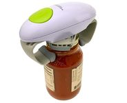 Electric Binaural One Touch Automatic Jar Opener for Stubborn Jars Effortless Action No Twisting Pulling Pain Powerful Factory Sealed Fits 30mm 88mm Lids Kitchen Aid Arthritic Limited Strength Hands