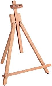 Falling in Art Beechwood 25" Tabletop Easel Display Stand for Painting - Holding Canvas Up to 22 1/2 Inches High, A-Frame Artist Tripod with Rubber Feet, Portable Photo and Sign Holder