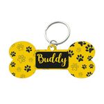 Gifts Bucket Dog Tag Collar Locket/Pendant for Dogs & Puppy Pet Tags Name, 1 Count - Buddy | Dog Bone Shape Puppy Dog Tags