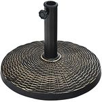 COSTWAY Resin Parasol Base, 38mm/ 48mm Heavy Duty Umbrella Stand Holder, Outdoor Garden Patio Yard Cantilever Banana Umbrella Base (12kg, 45 x 45 x 34cm)