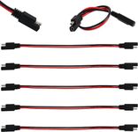 Podoy 2 Pin Quick Disconnect Wire Harness SAE Connector 14 Gauge Heavy Duty Hight Capacity Battery Cable 10'' Leads(5 Pack)