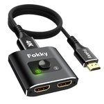 【1M CABLE】4K@60Hz HDMI Switch, Bi-direction HDMI Switcher 1 In 2 Out or 2 In 1 Out Splitter,Aluminum Splitter Support 4K 3D Dolby for Xbox,PS5/4,Blu-Ray,DVD,HDTV