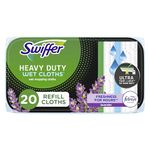 Swiffer Sweeper Heavy Duty Wet Mopping Cloths Multi Surface Refills, Lavender Scent, 20 Count