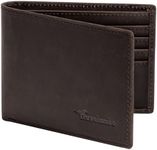 Travelambo Genuine Top Grain Leather Wallet for Men, 100% Real Leather Bifold Billfold RFID Blocking Classic Mens Wallet, Luxury Gift Box Packaging, Gift for Him, Crazy Horse Genuine Leather, Coffee