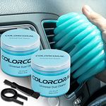 COLORCORAL 2 Pack Car Cleaning Gel for Clean Reusable Car cleaning Putty Cleaner Car Putty Cleaner Dust Cleaning Gel Universal Dust Cleaner Car Cleaning Slime for Dust Cleaning mud Dust Removal