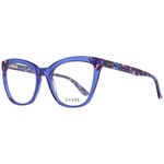 Guess GU2674 Eyeglass Frames - Shiny Blue Frame, Shiny Blue Lenses, 53 mm Lens GU267453090