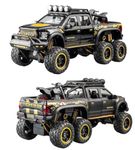 SPITEN Ford Raptor F150 Model Car 1:28 Scale Exclusive Alloy Metal Pull Back Die-cast Car Diecast Metal Pullback Toy car Openable Doors & Light Music Birthday Gift Car【Colors as Per Stock】