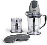 Ninja 400-Watt Blender/Food Processor for Frozen Blending, Chopping and Food Prep with 48-Ounce Pitcher and 16-Ounce Chopper Bowl (QB900B), Gray