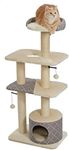 MidWest Homes for Pets Cat Tree | Tower Cat Furniture, 5-Tier Cat Tree w/Sisal Wrapped Support Scratching Posts & High Cat Look-Out Perch, Mushroom/Diamond Pattern, Large Cat Tree