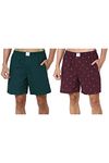 Simon Carter Men's Cotton Blend Boxer Shorts (Pack Of 2) (SCBXCRGFR43524S_Dark Purple_S)