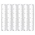 Redamancy 6 Pcs 15cm Rulers, 6 Inch Clear Plastic Ruler, Shatterproof Rulers, Transparent Straight Ruler Measuring Ruler Tool for Student School Office Teaching Ruler