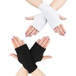 2 Sets Of Sun Protection Fingerless Gloves, Fingerless Gloves, Sun Protection Driving Gloves, Elastic Half-Finger Short Gloves, Suitable For Sun Protection When Going Out, Unisex