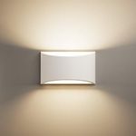 LightHub Up/Down Gypsum Plaster Indoor Paintable Wall Uplight G9 Sconce Light Fitting White (No LED Bulb)