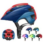 RaMokey Kids Helmet, Kids Bike Helmet for Boys Girls, Cycle Helmet with Visor for Kids 3-13, Childrens Bike Helmet Bicycle Cycling Helmet(S/M 48-56CM) (Black+Red)