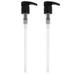 BRIGHTFROM Universal Dispensing Pump, Perfect for Shampoo & Conditioner 1 L (33.8 OZ) - Fits Most Bottles or Any Refillable Bottles from 12oz to 33.8oz with 28/410 Neck Size, Black (Pack of 2)