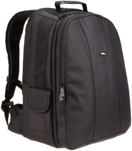 Amazon Basics DSLR Camera and Laptop Backpack Bag - 13 x 9 x 18 Inches, Black and Grey
