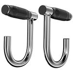 ACBEE Upgrated Pull Up Assistance Resistance Bands Handles, Unique Steel Stretch Elastic Exercises Band Attachment Handles with Rubber for Pull-up Bars Workouts Home Gym (Rubber Metal Handles)