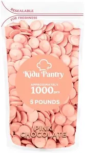 Kidu Pantry Melting Chocolate Wafers Bulk In Resealable Bag (Pink, 5 Pound)