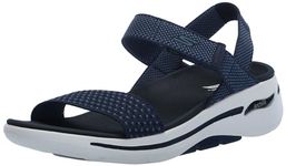 Skechers Women's GO Walk Arch FIT Sandal, Navy Textile, 5 UK