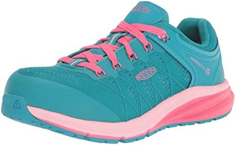 KEEN Utility Women's Vista Energy Low Height Sneakers Composite Toe Industrial Work Shoes, Capri Breeze/Hot Pink, 8