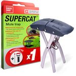 SWISSINNO SuperCat Mole Trap with Accessories – Proven Mole Traps That Work – Professional Mole Catching Kit with Metal Tunnel Probe & Soil Cutter – Mechanical Mole Catcher for Gardens & Fields