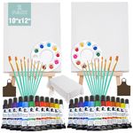 Cularve 2Pack sip and Paint kit for Adults Couples Painting kit Date Night Painting Kits for Adults Suitable for Couples, Beginners in Painting, and Adult Painting Parties(with Easel)