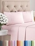 Queen Size 4 Piece Sheet Set - Comfy Breathable & Cooling Sheets - Hotel Luxury Bed Sheets for Women & Men - Deep Pockets, Easy-Fit, Soft & Wrinkle Free Sheets - Lavender Pink Oeko-Tex Bed Sheet Set