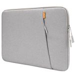 JETech Laptop Sleeve for 13.3-Inch MacBook Air/Pro, 14-Inch MacBook Pro 2021 M1, 13-13.6 Inch Notebook, Waterproof Shock Resistant Bag Case with Accessory Pocket (Light Grey)