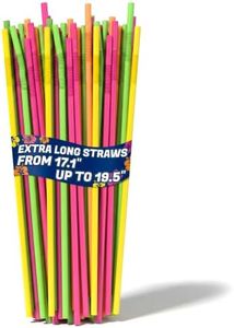 200 Pcs Extra Long Straws Disposable - Flexible Long Plastic Straws, Stretchable 17.1"- 19.5" for Tall Drinks & Tumblers, Easy to Bend for Different Shapes, Neon Colors for Parties & Special Occasions