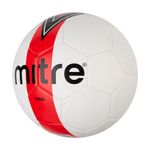 Mitre Final Recreational Football | Perfect for Kids | Football Gift, White/Red, 3