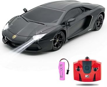 QUN FENG Official Licensed Lamo LP-700 1:18 Scale Remote Control Car for Kids 8-12 Years, RC Car with Rechargeable Battery 3.7V 500mAh, 2.4GHz Matte Black