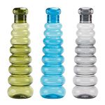 AASAVI Reusable Unique Spiral Design PET Water bottle Pack of 3 | 1000 ml | BPA Free | Leak proof | Plastic Bottle For Fridge