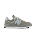 New Balance Kid's 574 Core Lace-Up Sneaker, Grey/White, 3.5 W Big Kid