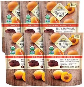 Sunny Fruit Soft Organic Turkish Dried Apricots - 6 Bags (30 Individual Portion Packs) | No Preservatives, No Sugar Added | Healthy, Convenient Snack Packs | ORGANIC, NON-GMO, VEGAN, HALAL, KOSHER