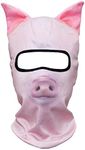 WTACTFUL 3D Animal Ears Balaclava Breathable Windproof Face Mask Protection for Skiing Snowboard Cycling Motorcycle Music Festivals Raves Halloween Party Cosply Winter Outdoor Sports Pig MEB-07