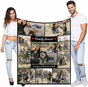 Haisimiery Personalised Blanket with Picture for Adult Baby Pet Fleece Customised Photo Throw (10 photos, 32”x48” (80x120cm))