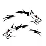 ISEE 360® 2 PCs Wolf Strip Car Door Stickers for All Cars Exterior Graphic Door Sides Hood Bumper Bonnet Big Size Vinyl Sticker L X H 130 X 50 CMS