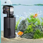 Sun-Sun JP Series 3 in 1 Multi Function Aquarium Fish Tank Internal Filter (JP-22F | 8W | 600L/H | Upto 2.5 Feet Tank)