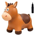 INPODAK Animal Hopper, Bouncy Horse, Jumping Horse for Kids, Toddler Animal Ride On Toy, Space Hopper Gifts for Boys Girls Hop Along Toy