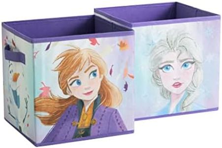 Idea Nuova Disney Frozen 2 Collapsible Storage Cubes, Set of 2, 10"x10"