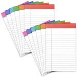 PAPERAGE Legal Pad Bright Rainbow 5"x8" 12PK