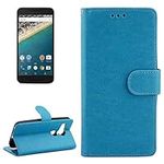 Zhangl Mobile Phone Leather Cases Crazy Horse Texture Horizontal Flip Leather Case with Holder & Card Slots & Wallet & Photo Frame for Google Nexus 5X(Black) Leather Cases (Color : Blue)